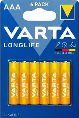 Комплект батареек Varta Longlife LR03 - фото