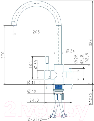 Смеситель Gran-Stone Nibiru 309