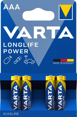 Комплект батареек Varta Longlife Power LR03 - фото