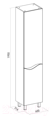 Шкаф-пенал для ванной Mixline Лайф 40 553035