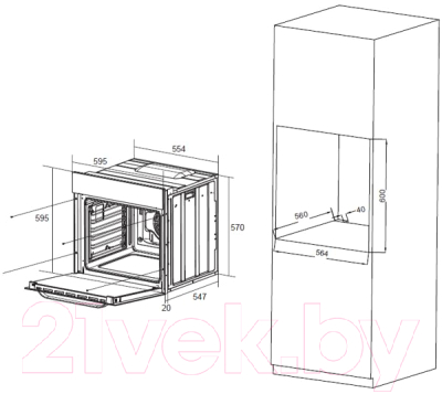 Электрический духовой шкаф ZORG NEO616 BL