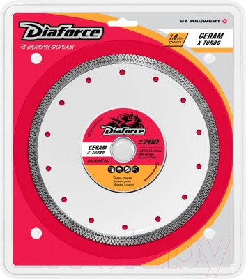 Отрезной диск алмазный Diaforce Ceram X-Turbo 514200X - фото