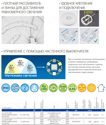 Потолочный светильник Volpe ULI-Q110 / UL-00011443