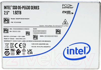 SSD диск Intel D5-P5530 1.92TB (SSDPF2KX019XZN1) - фото