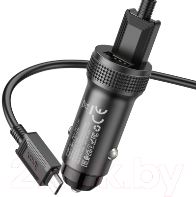 Зарядное устройство автомобильное Hoco Z49 + кабель Micro