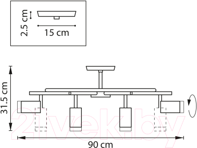 Люстра Lightstar Rullo LR7183780