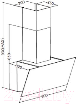 Вытяжка наклонная ZORG Alma 1080 60 S
