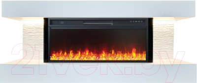 Каминокомплект Смолком Madison V42 + Vision 42 LED (бьянко белый) - фото