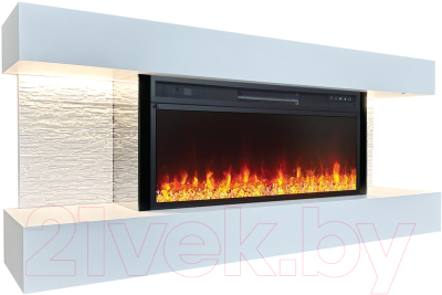 Каминокомплект Смолком Madison V42 + Vision 42 LED (бьянко белый)