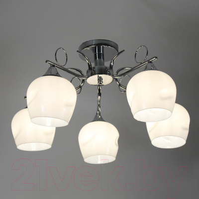 Люстра Элетех 21280-3/5 НПБ 01-5х60-158 Е27/ 1005405183 (хром)