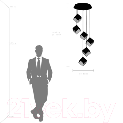 Люстра Lightstar Qubica 805569