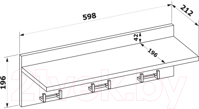 Вешалка для одежды Сокол-Мебель ВШ-8