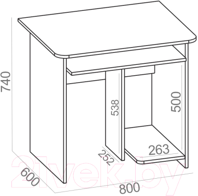 Компьютерный стол Сокол-Мебель КСТ-21.1
