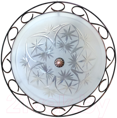 Потолочный светильник Элетех Искра 500 НПБ 01-3x60-161 / 1005151679 (прозрачный матовый/медь) - фото