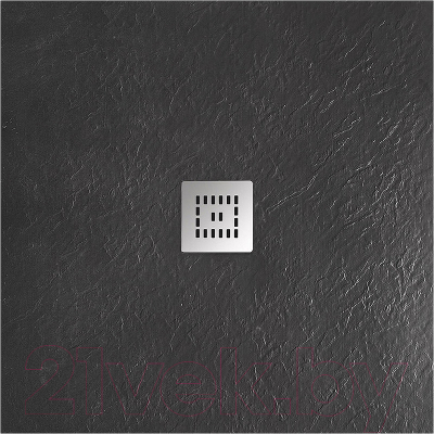 Душевой поддон BelBagno TRAY-MR-UNO-A-90-35-NERO-CR - фото