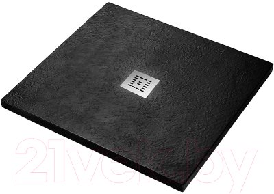 Душевой поддон BelBagno TRAY-MR-UNO-A-90-35-NERO-CR