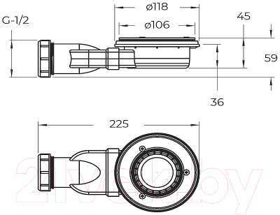 Душевой поддон BelBagno TRAY-MR-UNO-A-90-35-W-CR