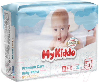 Подгузники-трусики детские MyKiddo Premium M 6-10кг - фото