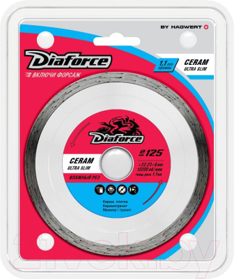 Отрезной диск алмазный Diaforce Turbo Basic 514125U - фото