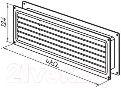 Решетка вентиляционная Zernberg Long 10226891