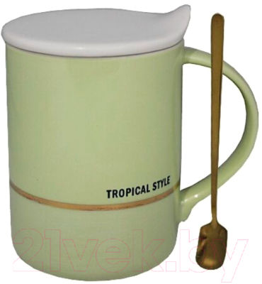 Кружка с ложкой Lenardi 106-016 - фото