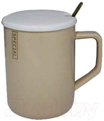 Кружка с ложкой Lenardi 106-039 - фото