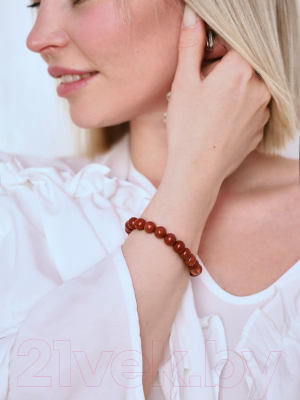Браслет Wolves Яшма красная 40565