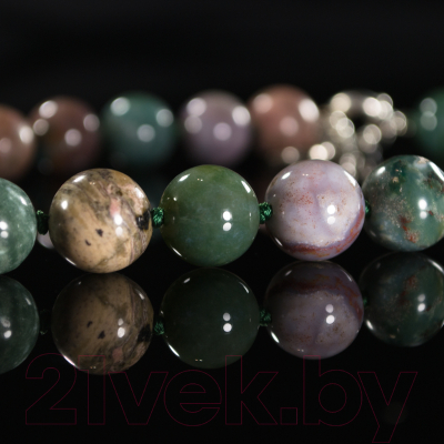 Браслет Wolves Яшма зеленая 40573