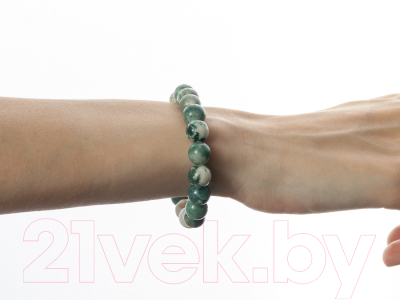Браслет Wolves Агат моховой 40576
