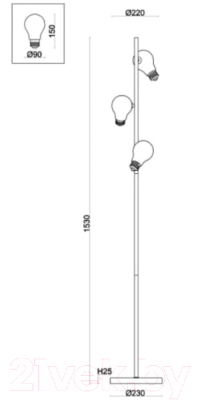 Торшер Freya Evidence FR5372FL-03B