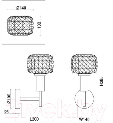 Бра Freya Fero FR5366WL-01BS