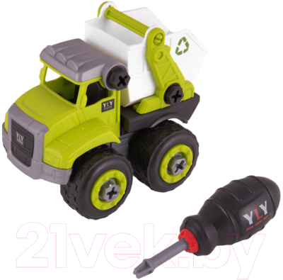 Игрушка-конструктор Pit Stop Building Blocks Мусоровоз / PS-2023-2A-3 - фото