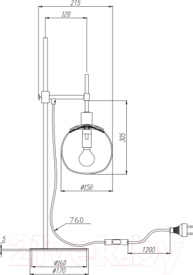 Прикроватная лампа Maytoni Erich MOD221-TL-01-N