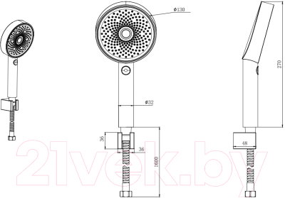 Душевой гарнитур Aquatek AQ2030CR