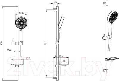 Душевой гарнитур Aquatek AQ2031MB