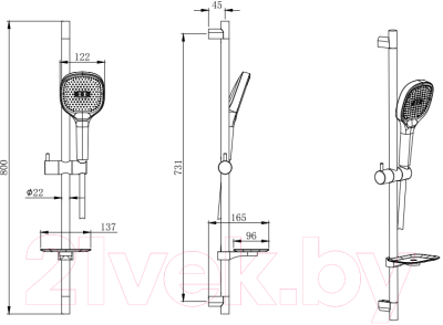 Душевой гарнитур Aquatek AQ2021MB