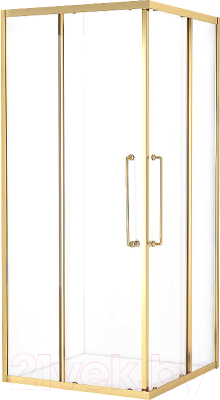 Душевой уголок Cezares RELAX-304-A-2-80-C-BORO (брашированное золото) - фото