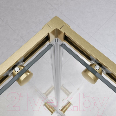 Душевой уголок Cezares RELAX-304-A-2-80-C-BORO (брашированное золото)