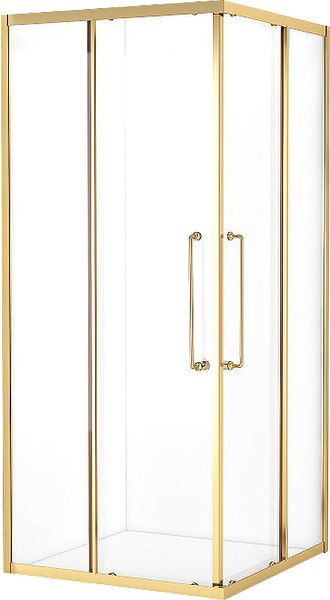 Душевой уголок Cezares RELAX-304-A-2-90-C-BORO (брашированное золото) - фото