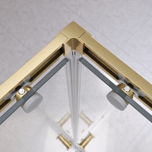 Душевой уголок Cezares RELAX-304-A-2-90-C-BORO (брашированное золото)