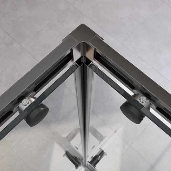 Душевой уголок Cezares RELAX-304-A-2-90-C-GM (оружейная сталь)