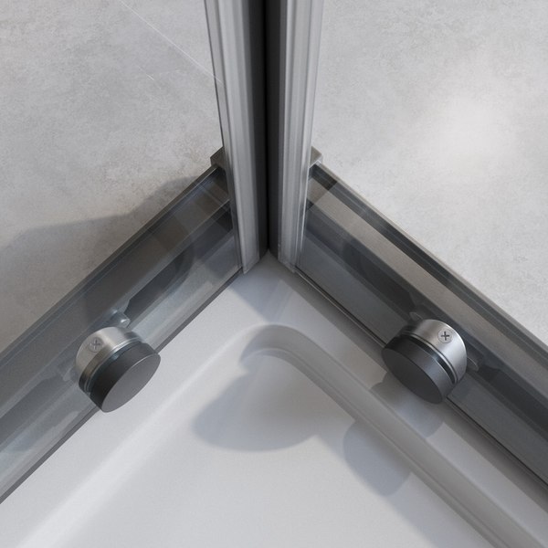 Душевой уголок Cezares RELAX-304-A-2-90-C-GM (оружейная сталь)