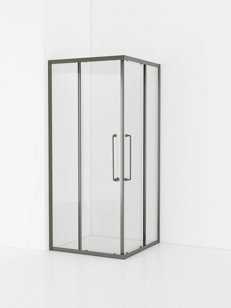 Душевой уголок Cezares RELAX-304-A-2-90-C-GM (оружейная сталь)