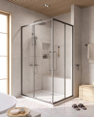 Душевой уголок Cezares RELAX-304-AH-2-120/90-C-GM (оружейная сталь)