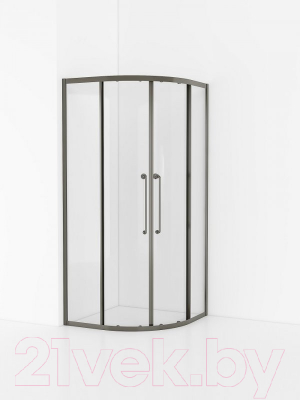 Душевой уголок Cezares RELAX-304-R-2-100-C-GM (оружейная сталь)