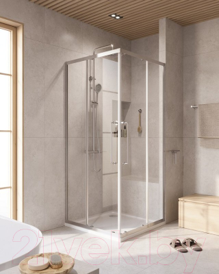 Душевой уголок Cezares RELAX-304-A-2-100-C-CR (глянцевый хром)