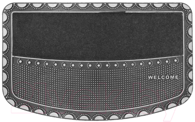 Коврик грязезащитный Akuteks Tekstil Pvc Mat 45x70-PEARL-SILVER-PVCMat - фото