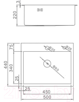Мойка кухонная Wisent W35044BD + W02B + WW405B