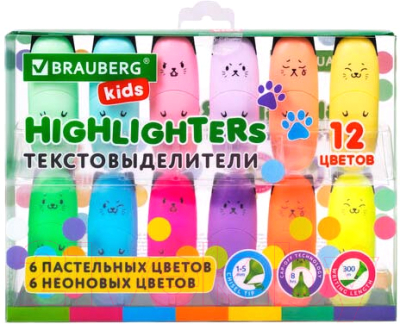 Набор маркеров Brauberg Kids. Cute Cats / 152437 - фото