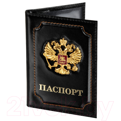Обложка на паспорт Brauberg 3D герб + тиснение / 238201